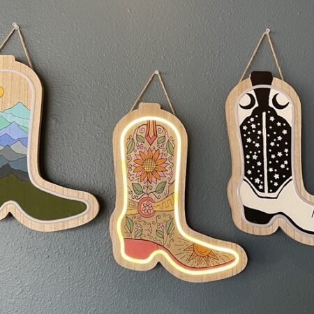 LED Cowboy Boot Painting 8/7